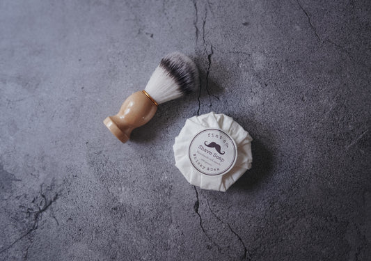Shaving Soap Puck + Shave Brush